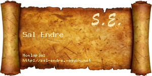 Sal Endre névjegykártya